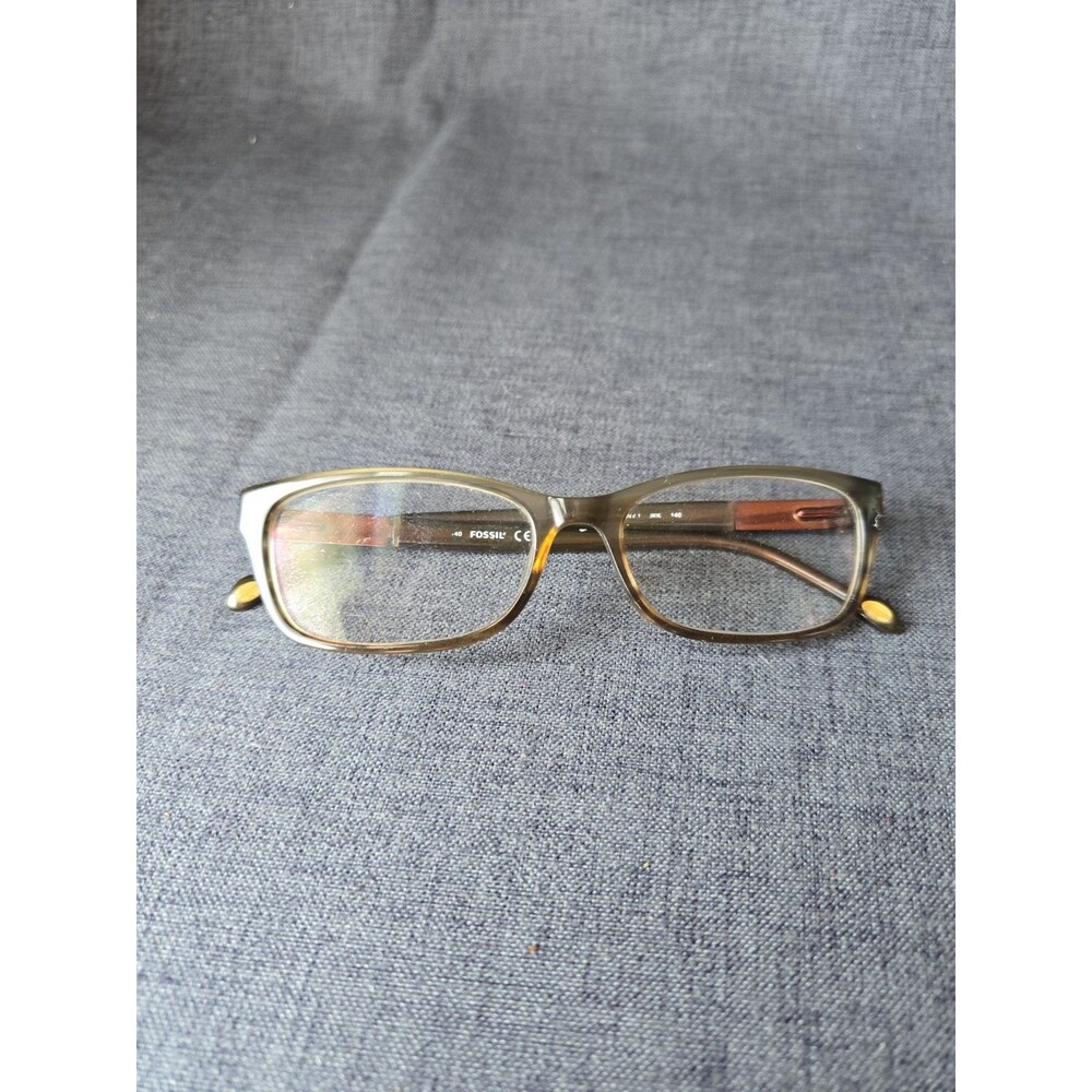 Fossil Eyeglasses TIFFANY 1 Hazel Rectangular Full Rim Plastic Frame Womens